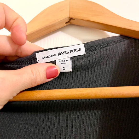 James Perse Dip Dye Gray V-Neck Tank - Picture 4 of 4